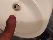 Preview 2 of Struggling to piss with erection/ pissing with hard dick