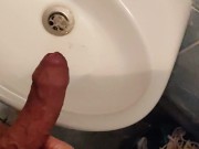 Preview 4 of Struggling to piss with erection/ pissing with hard dick