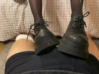 Hot SOCKJOB after WORK (She had a LONG day 😈). Making me CUM on her Dirty Socks. (Grey Ankle Socks)