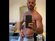 Preview 3 of Touching my fat cock in front of the mirror