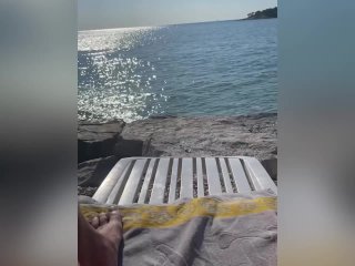 Dreamgirl -Hot Milf Squirt on the Public Beach of Valalta -PuntaKriz - PiggyBeach