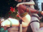 Preview 3 of Zelda Yaoi Femboy - Link Double penetration Threesome (uncensored)