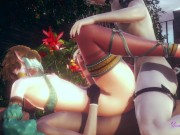 Preview 4 of Zelda Yaoi Femboy - Link Double penetration Threesome (uncensored)