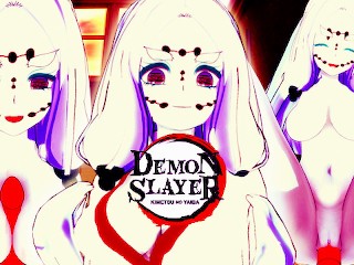 DEMON SLAYER SPIDER DEMON (MOEDER) NEUKT MET TANJIRO KAMADO HENTAI 3D ONGECENSUREERD