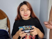 Preview 1 of Sexy gamer girl gets fucked in all her holes while playing PS4
