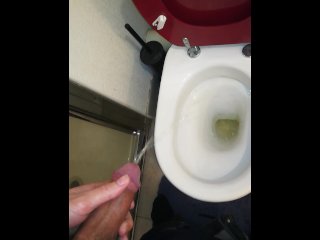 10 Shots Cumshot Ruined in Toilet,Then Difficult_Piss