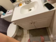 Preview 6 of Fucking my friends sister on the sink and I cum on her tits