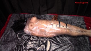 Multiple Orgasms Result From Mummification With Vibrator