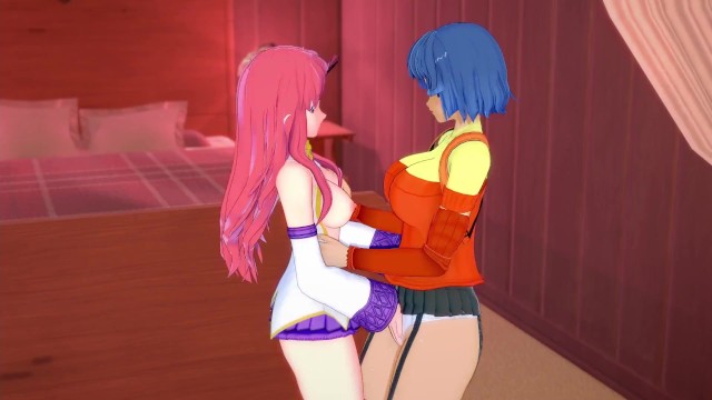 Kusuha x Lacus Lesbian play 3D HENTAI