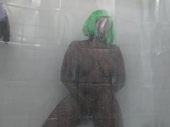 Curvy Ebony Takes Erotic Shower