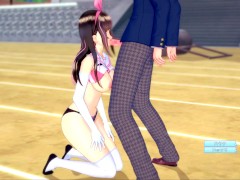【エロゲーコイカツ！】VTuberキズナアイその3 仁王立フェラ特化版3DCG巨乳アニメ動画(バーチャルYoutuber)[Hentai Game Koikatsu! Kizuna AI(Anime
