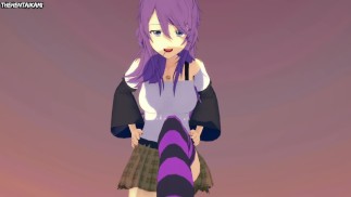 Mizore Shirayuki Teases You With Her Feet! Rosario + Vampire Hentai Uncensored