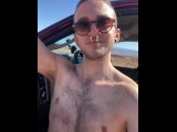 FTM trans man public piss in the desert