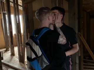 Two Twinks Fuck in an Abandoned Building