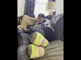 solo female, socks, exclusive, vertical video