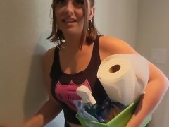 Video Casting Curvy: My Thick Maid Cleans Naked For A Good Review