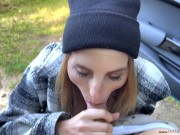 Preview 3 of MyDirtyHobby - Hanna Secret Can Not wait to get home so she pulls over to suck some dick