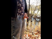 Preview 3 of Ginger guy pissing outdoors