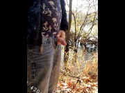 Preview 4 of Ginger guy pissing outdoors