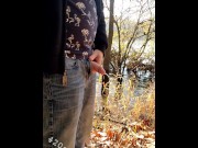 Preview 5 of Ginger guy pissing outdoors