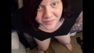 Amateur trans girl touching herself for stepdaddy