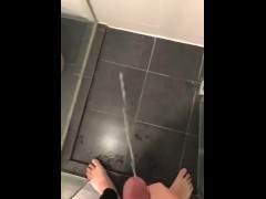 Huge cumshot with cock ring