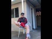 Preview 6 of Outdoor fun - Sniffing my socks and Smoking