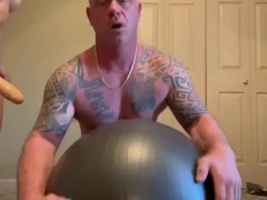 Fitness ball ass pounding on my gay cuck hubby’s ass Check out our onlyfans page FitNaughtyCouple 