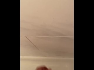 Massive cumshot in the shower