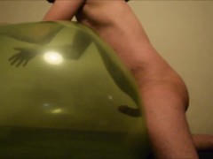 Fucking green 36 Balloon and cum in it