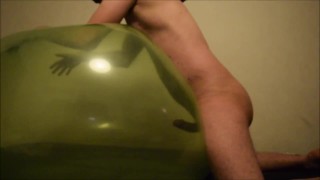 Green 36-Balloon With Cum In It