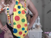 Preview 6 of Slutty clown girl sexy cosplay outfit try on haul | Daddyscowgirl