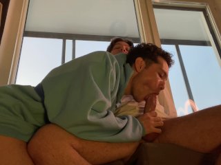 I fuck an obedient guy without a condom and cum on his ass