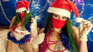 ASMR JOI. Christmas role-playing game from a russian nurse!