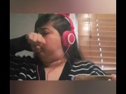 Preview 1 of Arab Bbw with Cat Ears Smokes Blunt + Bouncy Titties