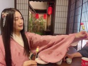 Preview 3 of Japanese ancient tradition lonely virgin girl fuck with servant！