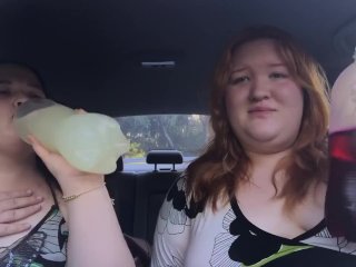 bbw feedee, big ass, drink fetish, burp