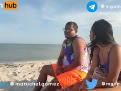 Sexy latina Stepsister fucked at the beach by her dumb stepbrother