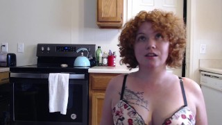 Glazed - Natural redhead JOI with Cum shot all over face and tits