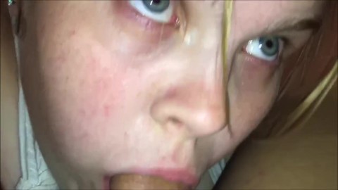 Huge Tits Wife Deep Throat Sadee 7 Inch Dick Balls Deep & Swallow Her Cum 