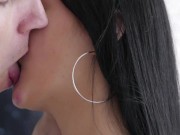 Preview 2 of Dirty kissing with petite stepdaughter