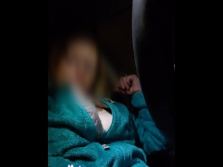 Amateur MILF masturbates in car in public_almost caught loud moaning_orgasm