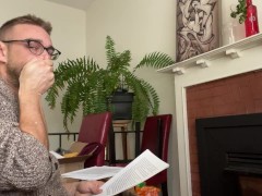 Man crying to letters written about him