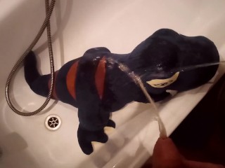 Blue Dinosaur Peeing#3
