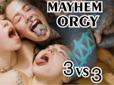 hardcore alternative ORGY - 3 on 3 anal fuck - ATM, gape, DP, facial -  Mina K, Eden Ivy, Anuskatzz