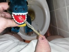 Blue dinosaur Peeing#1