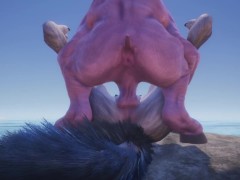 Pig Beast (Borco) Gets Pissed On / Cums Hard Inside Female Wolf (Rasha) / Wild Life Furry