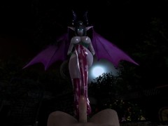 Warcraft: Succubus puts her wet feet in my mouth and then massages my penis with them