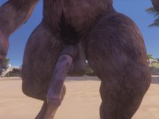 Preview 2 of Twink Guy Fucks with two Huge Furry (POV)