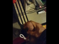 Playing w my dick and cumming 